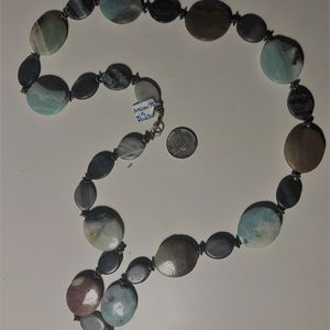 Amazonite and Black Tourmaline Necklace